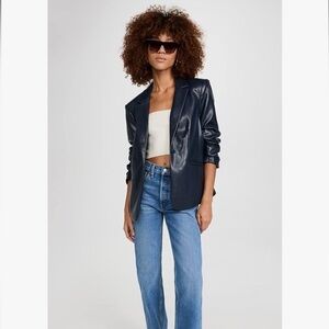 Cinq à Sept Women's Faux Leather Kylie Jacket Brand New